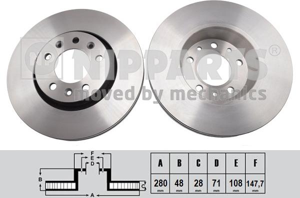 Nipparts N3302208 - Disque de frein cwaw.fr