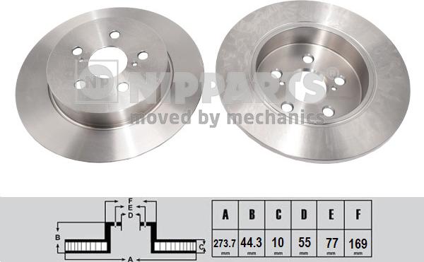 Nipparts N3312057 - Disque de frein cwaw.fr