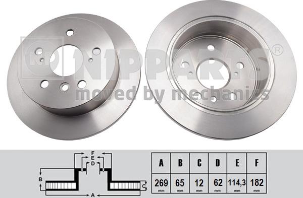 Nipparts N3312089 - Disque de frein cwaw.fr