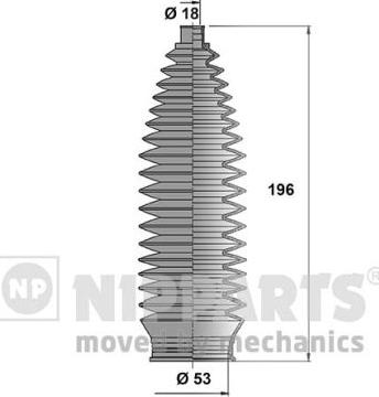 Nipparts N2845007 - Jeu de joints-soufflets, direction cwaw.fr