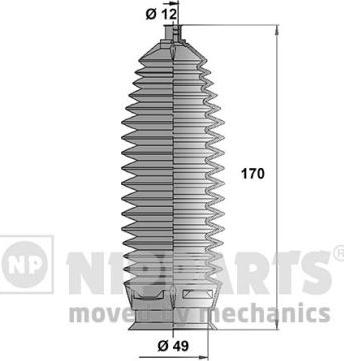 Nipparts N2840507 - Jeu de joints-soufflets, direction cwaw.fr