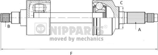 Nipparts N2804000 - Arbre de transmission cwaw.fr