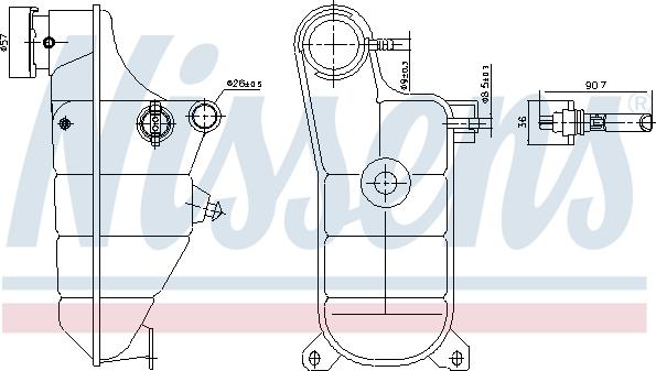 Nissens 996364 - Vase d'expansion, liquide de refroidissement cwaw.fr