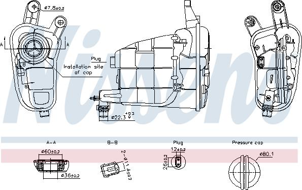 Nissens 996315 - Vase d'expansion, liquide de refroidissement cwaw.fr