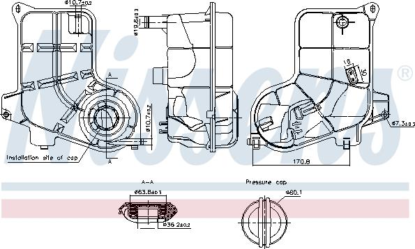 Nissens 996291 - Vase d'expansion, liquide de refroidissement cwaw.fr