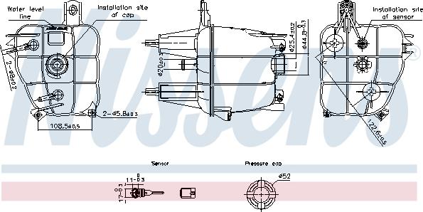 Nissens 996241 - Vase d'expansion, liquide de refroidissement cwaw.fr