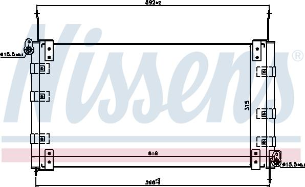 Nissens 94437 - Condensateur, climatisation cwaw.fr