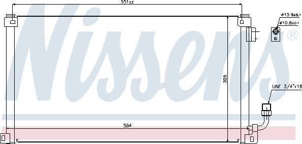 Nissens 94599 - Condensateur, climatisation cwaw.fr