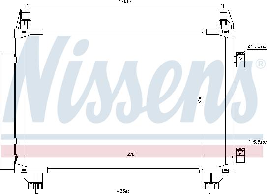 Nissens 940050 - Condensateur, climatisation cwaw.fr