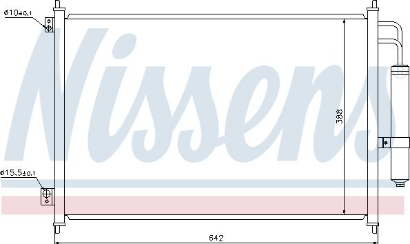 Nissens 940121 - Condensateur, climatisation cwaw.fr