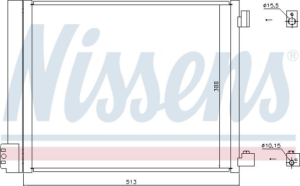 Nissens 940371 - Condensateur, climatisation cwaw.fr