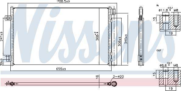 Nissens 941014 - Condensateur, climatisation cwaw.fr