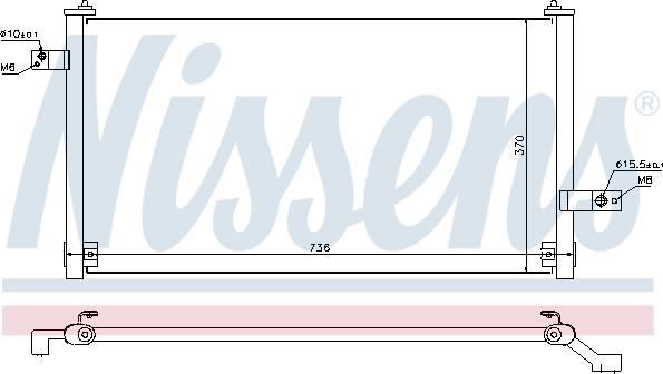 Nissens 94847 - Condensateur, climatisation cwaw.fr