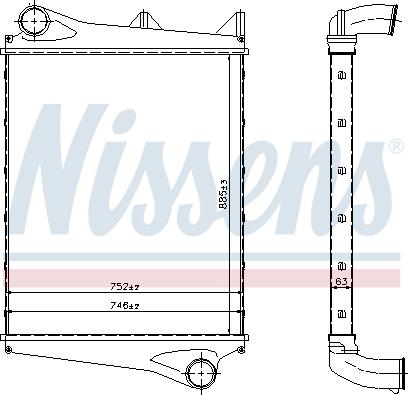 Nissens 96966 - Intercooler, échangeur cwaw.fr