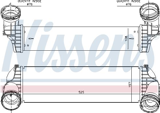 Nissens 96364 - Intercooler, échangeur cwaw.fr