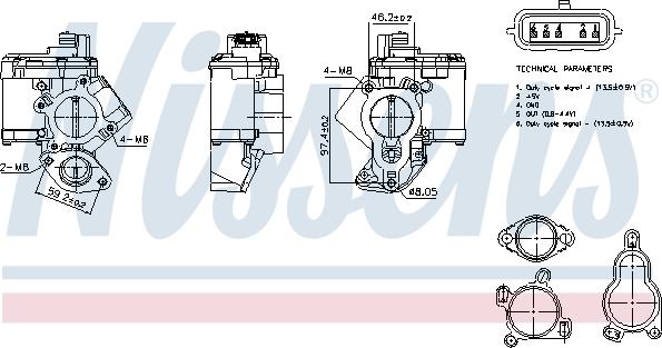 Nissens 98463 - Vanne EGR cwaw.fr