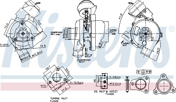 Nissens 93497 - Turbocompresseur, suralimentation cwaw.fr