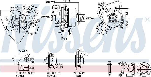 Nissens 93448 - Turbocompresseur, suralimentation cwaw.fr