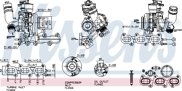 Nissens 93466 - Turbocompresseur, suralimentation cwaw.fr