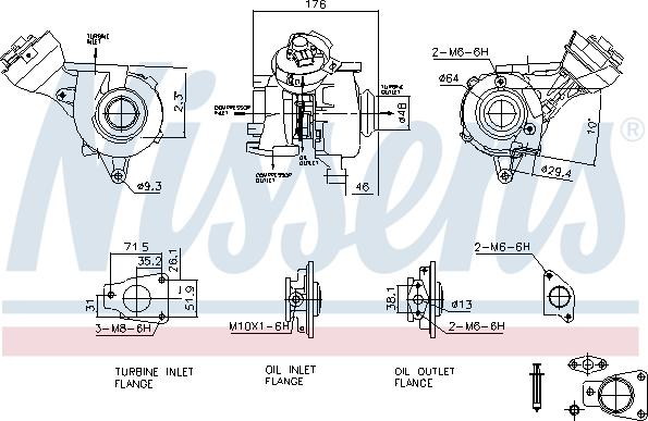 Nissens 93482 - Turbocompresseur, suralimentation cwaw.fr