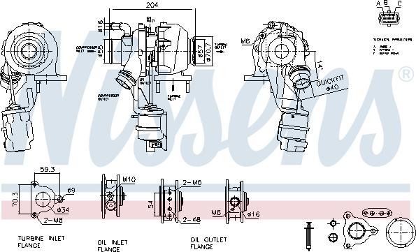 Nissens 93509 - Turbocompresseur, suralimentation cwaw.fr