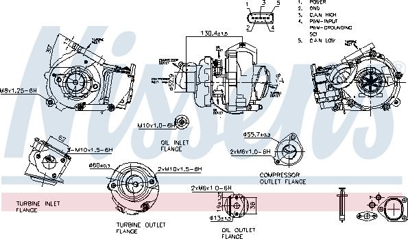 Nissens 93502 - Turbocompresseur, suralimentation cwaw.fr