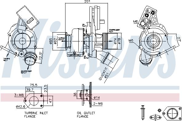 Nissens 93519 - Turbocompresseur, suralimentation cwaw.fr