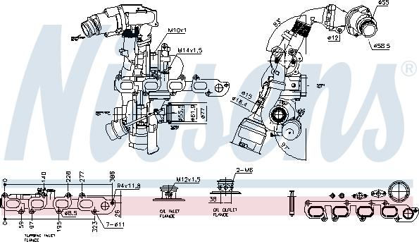 Nissens 93516 - Turbocompresseur, suralimentation cwaw.fr