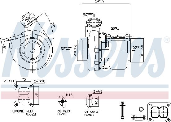 Nissens 93581 - Turbocompresseur, suralimentation cwaw.fr