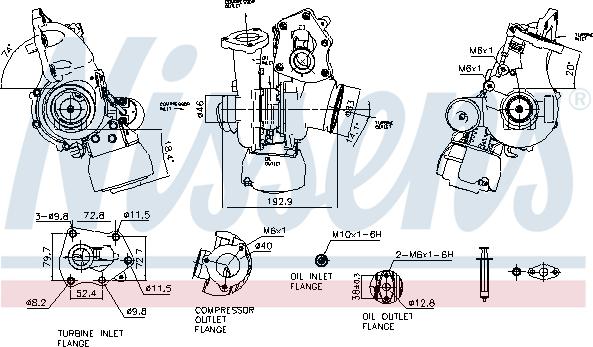 Nissens 93521 - Turbocompresseur, suralimentation cwaw.fr