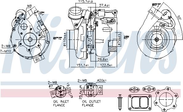 Nissens 93617 - Turbocompresseur, suralimentation cwaw.fr