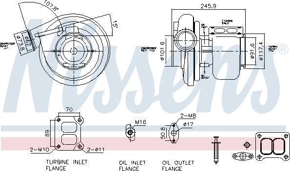 Nissens 93681 - Turbocompresseur, suralimentation cwaw.fr