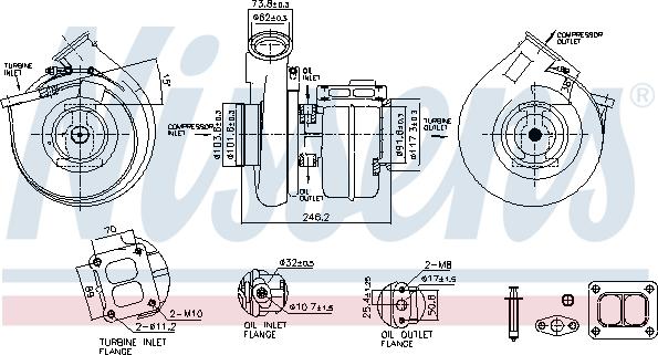 Nissens 93338 - Turbocompresseur, suralimentation cwaw.fr