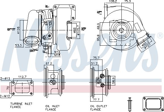 Nissens 93727 - Turbocompresseur, suralimentation cwaw.fr