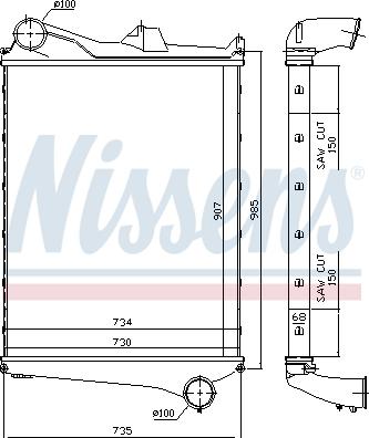 Nissens 97006 - Intercooler, échangeur cwaw.fr