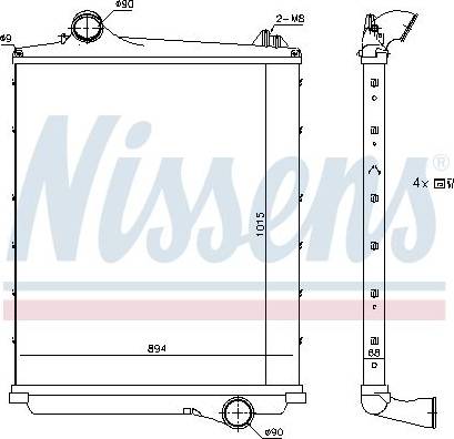 Nissens 97088 - Intercooler, échangeur cwaw.fr