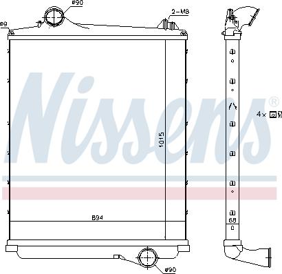 Nissens 97082 - Intercooler, échangeur cwaw.fr