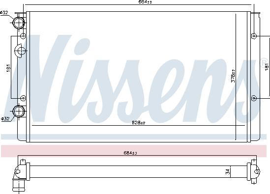 Nissens 699748 - Radiateur, refroidissement du moteur cwaw.fr