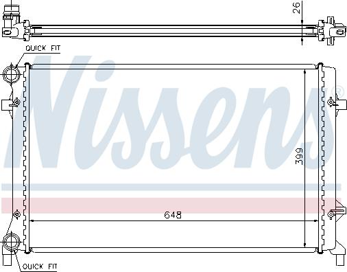 Nissens 695481 - Radiateur, refroidissement du moteur cwaw.fr