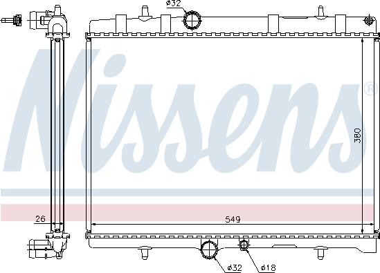 Nissens 695550 - Radiateur, refroidissement du moteur cwaw.fr