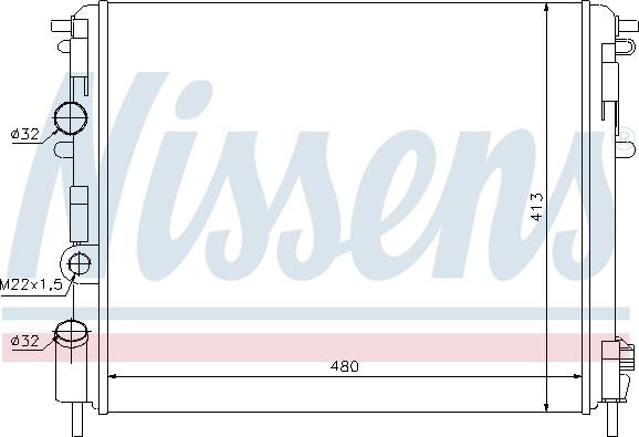 Nissens 695640 - Radiateur, refroidissement du moteur cwaw.fr