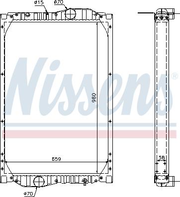 Nissens 69604A - Radiateur, refroidissement du moteur cwaw.fr