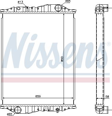 Nissens 69600A - Radiateur, refroidissement du moteur cwaw.fr