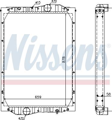 Nissens 69603A - Radiateur, refroidissement du moteur cwaw.fr