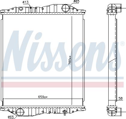 Nissens 69602A - Radiateur, refroidissement du moteur cwaw.fr