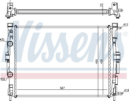 Nissens 690669 - Radiateur, refroidissement du moteur cwaw.fr