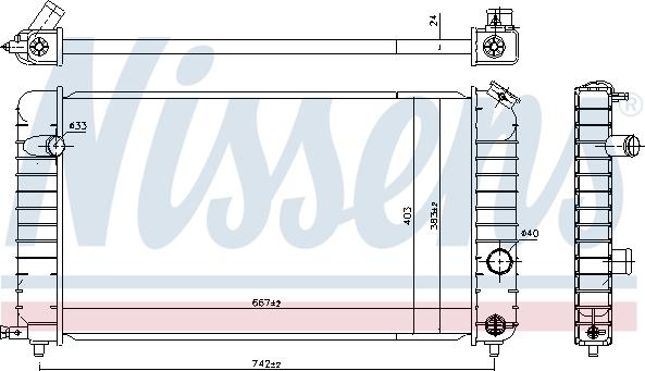 Nissens 691953 - Radiateur, refroidissement du moteur cwaw.fr