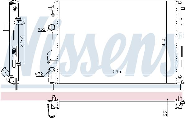 Nissens 691551 - Radiateur, refroidissement du moteur cwaw.fr