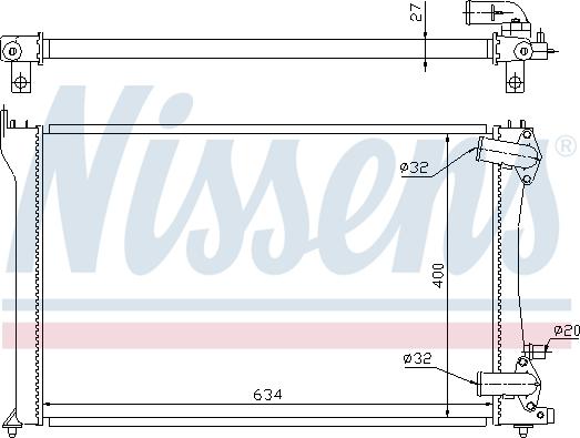 Nissens 691853 - Radiateur, refroidissement du moteur cwaw.fr