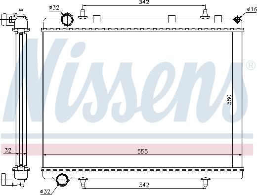 Nissens 698507 - Radiateur, refroidissement du moteur cwaw.fr